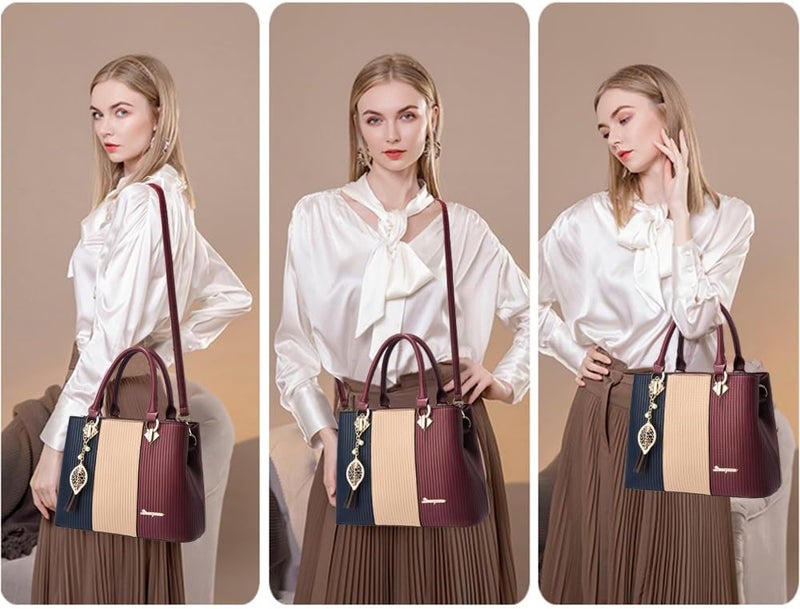 SiMYEER Purses and Handbags for Women Leather Tote Shoulder Bag Medium Satchel Purse Top Handle Bags for Ladies - Image 2